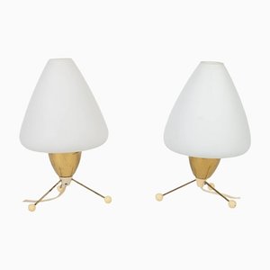 Mid-Century Tischlampen von Stanislav Kučera für Kamenický Šenov, 2er Set