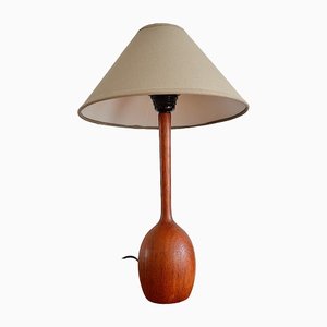 Lampada da tavolo in teak di Luxus, 1960