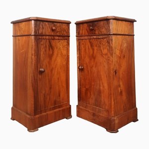 Louis Philippe Bedside Tables in Walnut, 1830, Set of 2