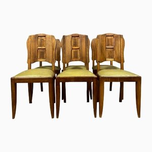 Art Deco Chairs, 1920s, Set of 6