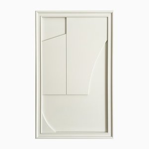 Likya Verge Wooden Wall Art in Oyster White from Likya Atelier