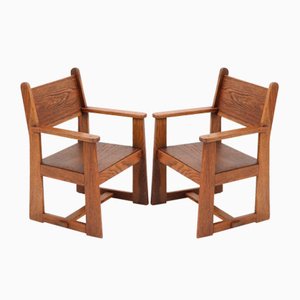 Set of Art Deco Children's Armchairs by Jan Wils for Eik en Linden, 1918