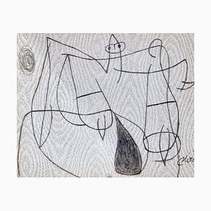 Litografia Joan Miro, donna, XX secolo