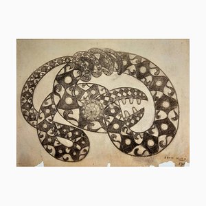 Joan Miro, Serpent: Projet de bijou, siglo XX, Litografía