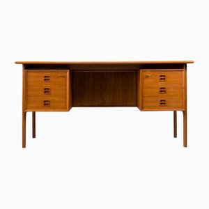 Teak Double-Sided Desk by Arne Vodder from Brouer Furniture Factory, Denmark, 1960s