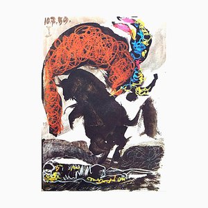 Pablo Picasso, Matador & Bull aus der Erstausgabe von Toros y Toreros, 1961, Original Lithographie