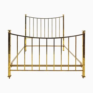Art Deco French Brass Bed Frame, 1930s