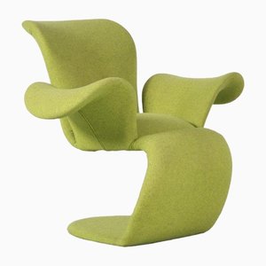 Green Lounge Chair in the style of Olivier Mourgue, 1980s