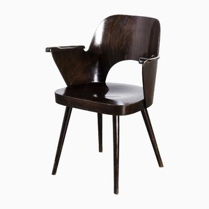Dark Walnut Model 515 Side Chair by Oswald Haerdtl, 1950s