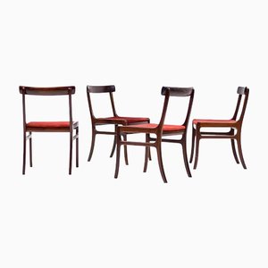 Mahagoni Rungstedlund Stühle von Ole Wanscher, 1960, 4er Set