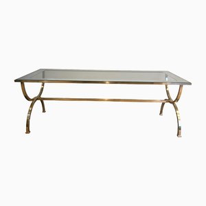 Neoclassic Brass Coffee Table attributed to Maison Jansen, 1940s