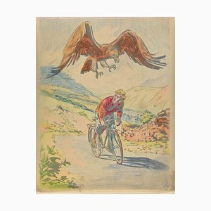 Michael Loys, Rider, Ink originale e acquerello, XX secolo