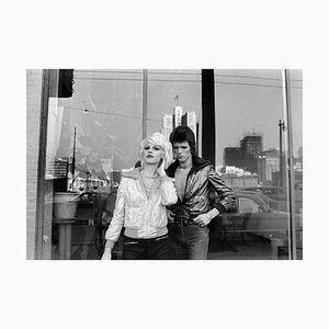 Impresión fotográfica de Mick Rock, Bowie y Cyrinda Foxe, 1972