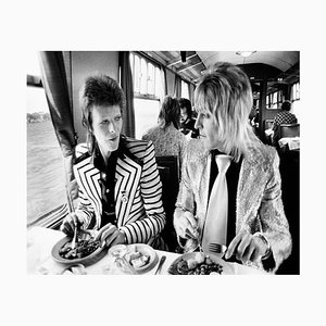 Mick Rock, Bowie Manger le déjeuner, 1973, Impression de Photographie Estate