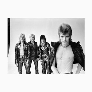Mick Rock, David Bowie avec les Araignées, 1973, Impression Photo Estate