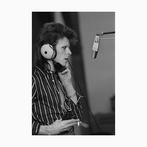 Impresión fotográfica de Mick Rock, Bowie Recording Pin Ups, 1973