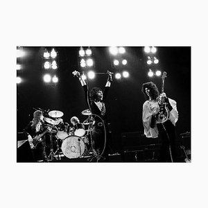 Impresión fotográfica de Mick Rock, Queen on Stage, 1974