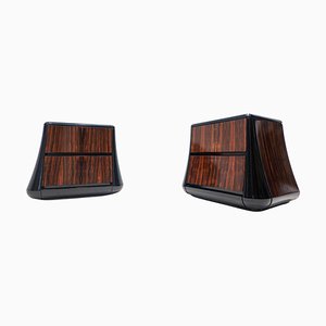 Mid-Century Modern Nightstands attributed to Luciano Frigerio for Frigerio di Desio, 1970s, Set of 2
