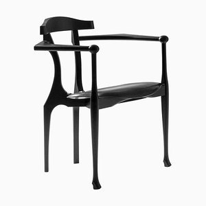 Mid-Century Modern Spanish Gaulino Easy Chairs in Black Ash by Oscar Tusquets