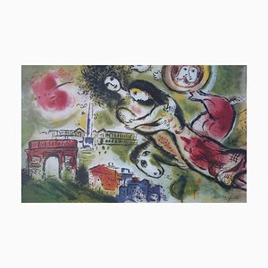 Después de Marc Chagall, Paris / Romeo and Juliet, siglo XX, Litografía