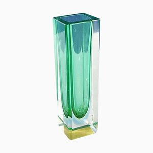 Italian Modern Green Murano Glass Vase, 1970s