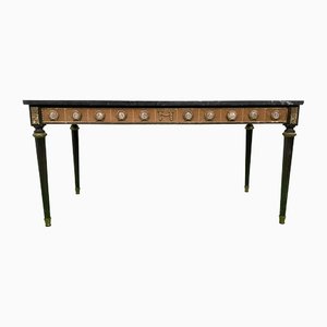 Coffee Table with Ormolu Mounting and Black Marble Slabs from H & l Epstein, 1940s