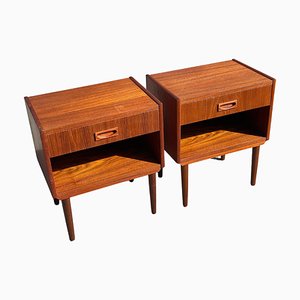 Comodini in teak, Danimarca, 1967, set di 2