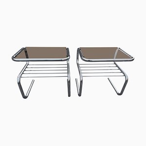 Nightstands in Chrome by Bruno Mathsson, 1974, Set of 2