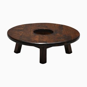 Artisan French Oak Coffee Table by Alvar Aalto, 1960s