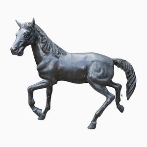 Italian Outdoor Horse Statue in Bronze