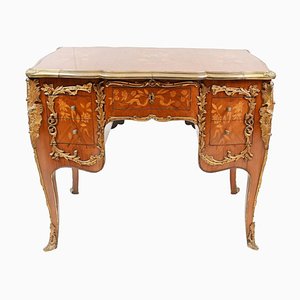 French Empire Inlaid Knee Hole Desk, 1930s