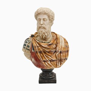 Italian Grand Tour Bust of Roman Emperor Augustus