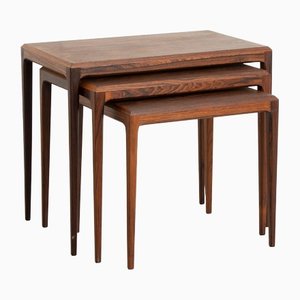 Mid-Century Danish Nesting Tables in Rosewood by Johannes Andersen for Silkeborg, 1960