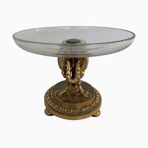 Copa Napoleón III de bronce dorado y vidrio