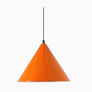 Lampada a sospensione Biljart arancione di Arne Jacobsen per Louis Poulsen, anni '60
