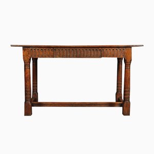 Rustic Oak Side Table, 1840s
