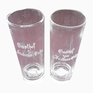 19th Century German Beer Glasses, Set of 2