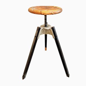 Industrial Swivel Stool or Plant Table