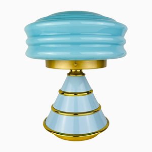 Vintage Blue Table Lamp, Italy, 1980s