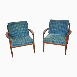 Danish Teak Armchairs by Grete Jalk for France & Søn, 1960s, Set of 2