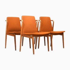 Organic Shaped Oak Chairs from Vamdrup Møbelfabrik, 1950s / 60s, Set of 4