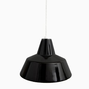 Lámpara de techo esmaltada en negro de Louis Poulsen
