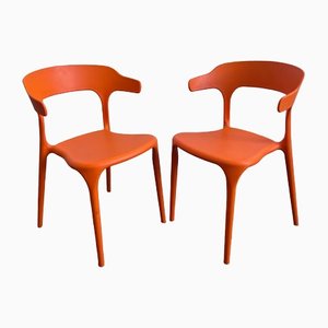 Space Age Orange Chairs, Set of 2