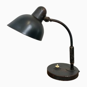 Lámpara de mesa industrial negra de Siemens, años 30