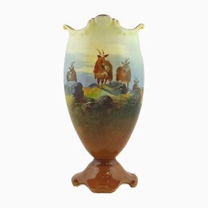 Grazing Ibexes Vase from Royal Doulton, 1920s