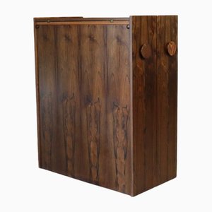 Folding Bar Cabinet Set by Johannes Andersen & Erik Buch for Dyrlund, Set of 4
