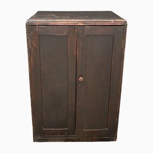 Antique Stained Pine Estate Cupboard, 1880s