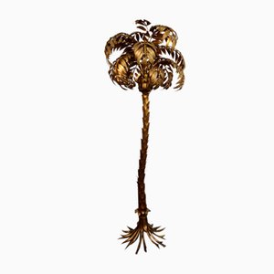 Brass Palm Tree Floor Lamp attributed to Hans Kögl