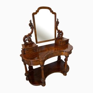 Fine Quality Antique Victorian Burr Walnut Dressing Table, 1850