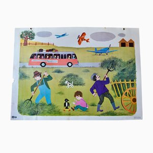 Vintage the Aviation Land Schulposter